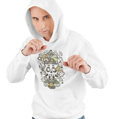 BLUZA Z KAPTUREM CAMP FIRE SKULL